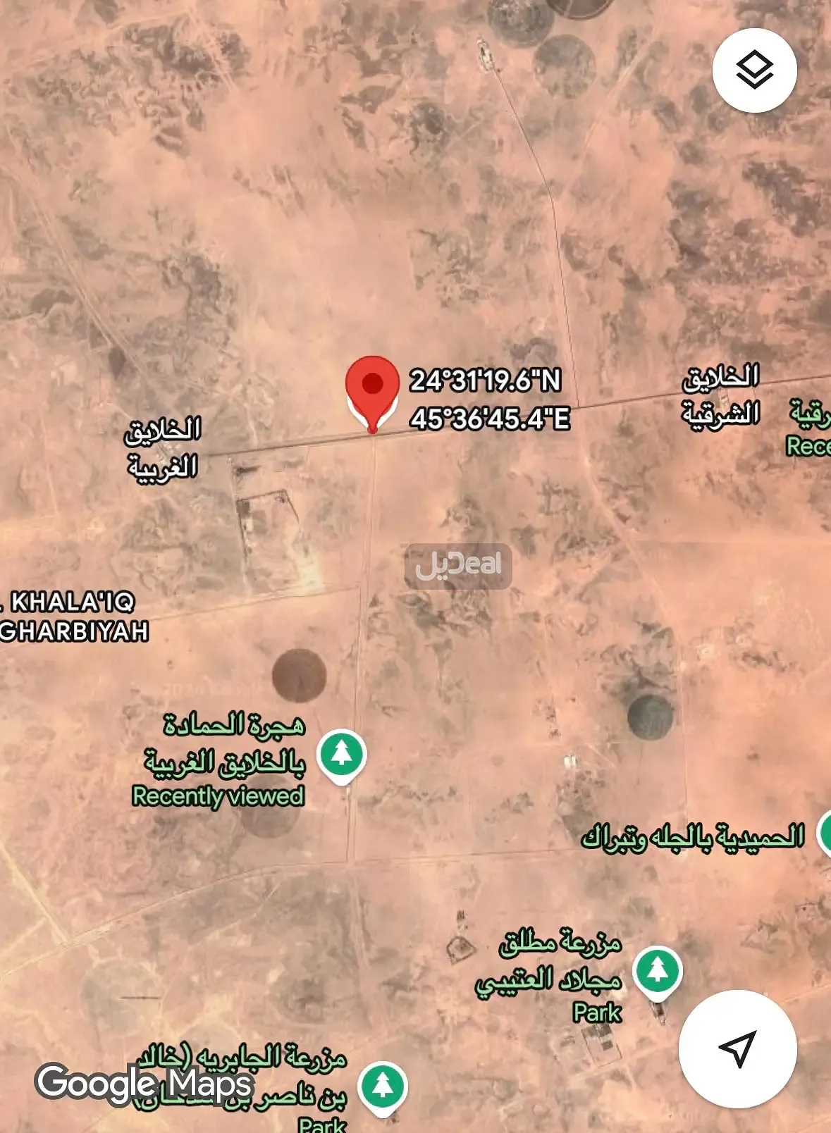 قطعة الارض الزراعية  رقم 78 من المخطط رقم  578  بمدينة الجلة وتبراك . لايفرز ولا يجزء