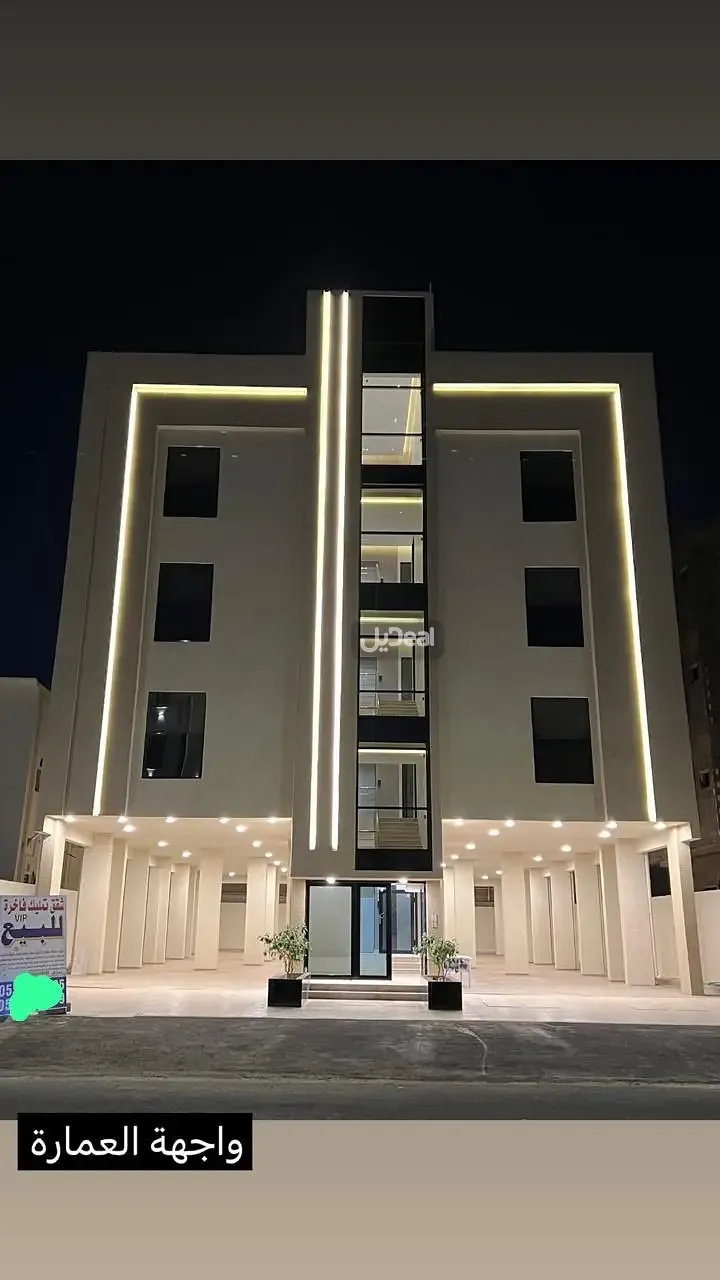 حي الرحاب بمدينة جيزان  مساحة الوحدة من الأرض 111.08 متر   وتختص من المنافع والأجزاء المشتركة بمساحة 186.43 متر