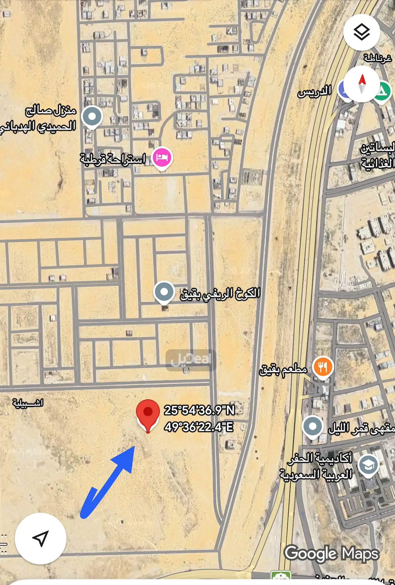 حي  أشبيليه المنطقة الخامسة عشر  بمدينة بقيق .