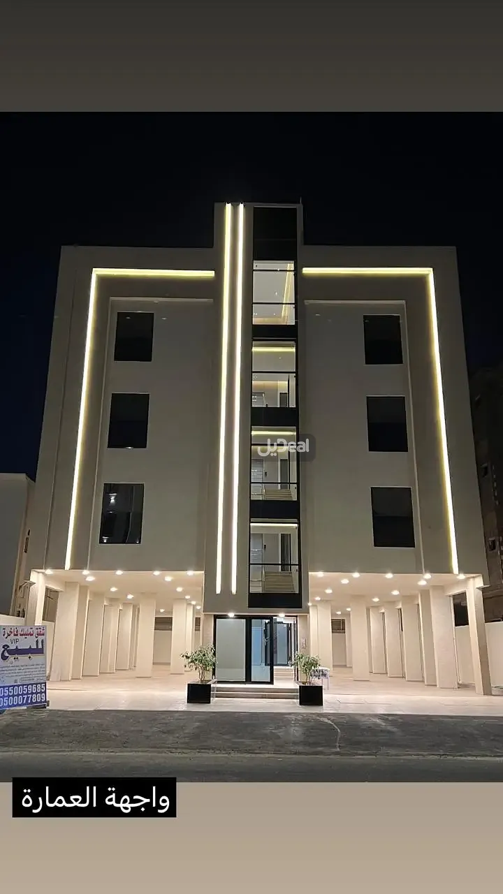 حي الرحاب بمدينة جيزان  مساحة الوحدة من الأرض 98 متر   وتختص من المنافع والأجزاء المشتركة بمساحة 164.57 متر