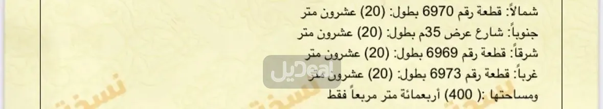 ارض للإيجار