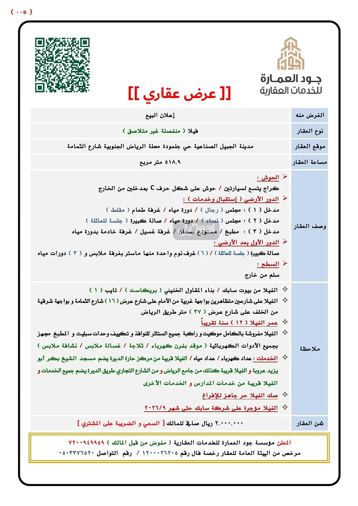 حي فرعي محلة الرياض   من المخطط رقم  ها م / أ1  الواقع في حي  جلمودة  بمدينة الجبيل . شارع الثمامة